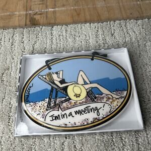 Tumbleweed Pottery by Emerson Beach I’m In A Meeting Cerami Wall Art Decor Humor